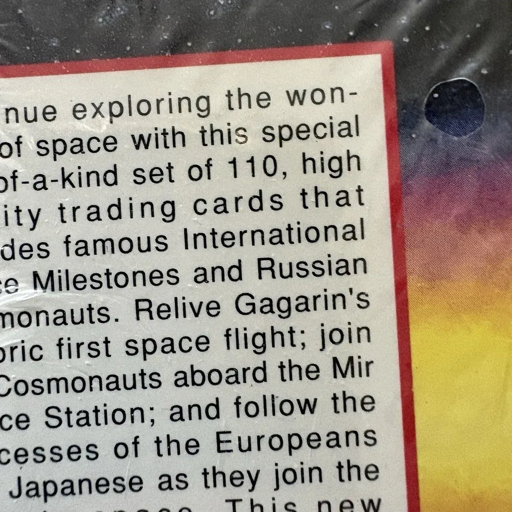 SpaceShots‎ Series 3 Trading Cards Sealed Deck NASA Space USSR USA 1992